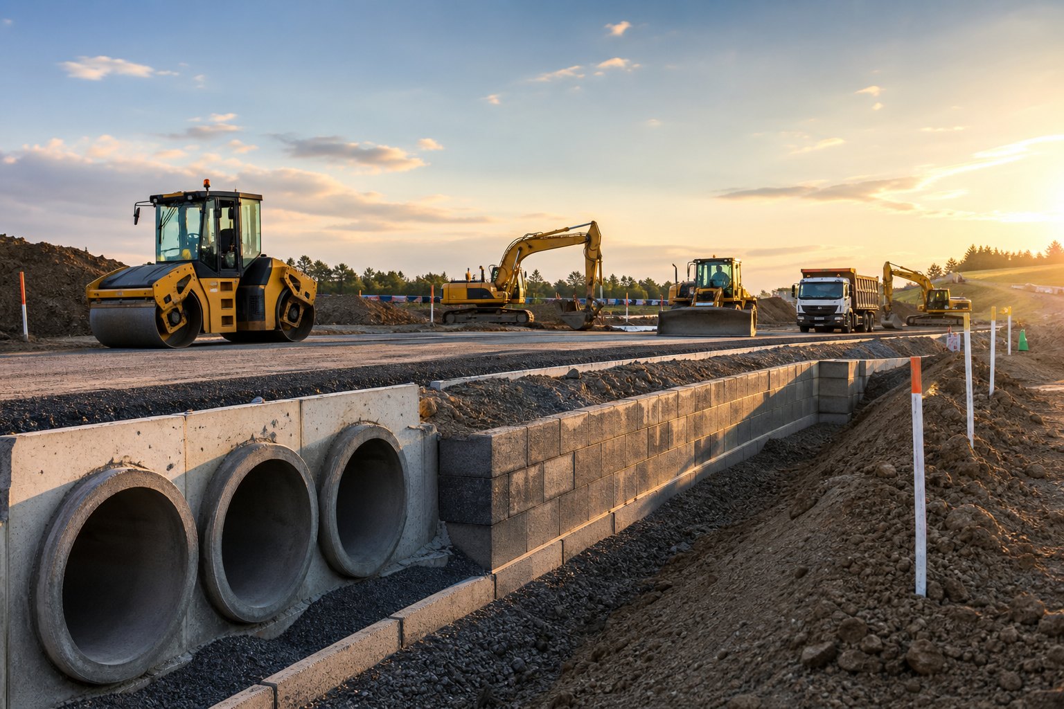 Civil engineering and road infrastructure works